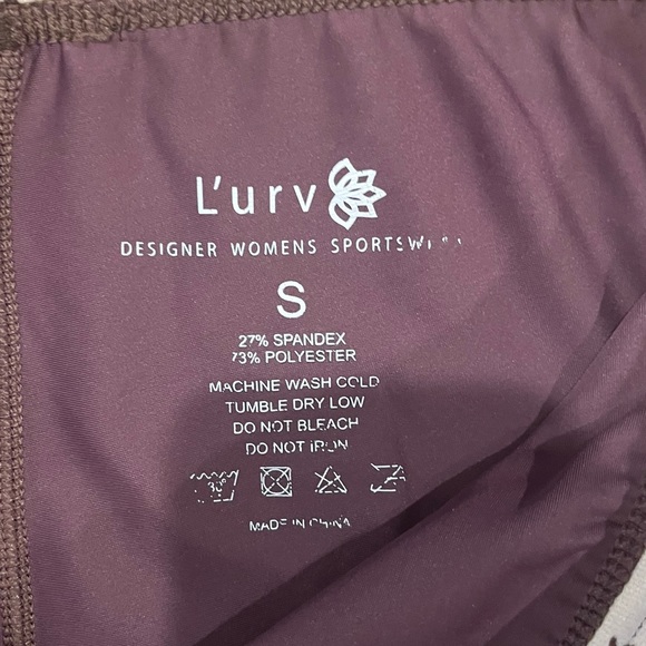 L’URV Purple/Eggplant Luxury Activewear/Athleisure Leggings, Size: Small - Picture 5 of 5